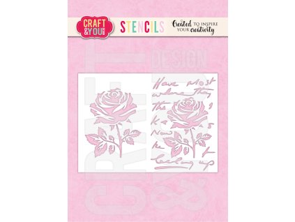 craft you design rose on the letters a6 stencil sc 7 11zon