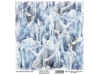 Pergamenový papír BellaLuna LET IT GO Ledové království krystaly 30x30cm 1ks