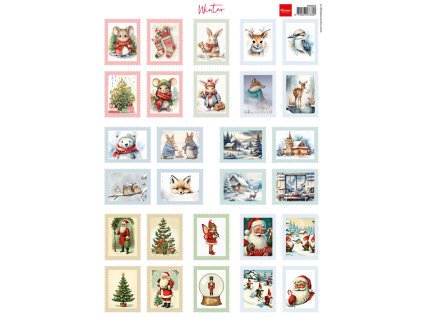 marianne design decoupage a4 sheet stamps winter v 4 11zon