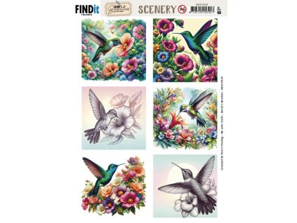 BBSC10102 Berries Beauties Scenery Colorful Hummingbirds Square 700x991