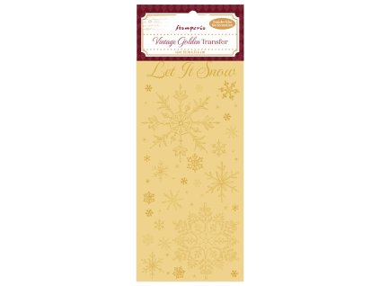 stamperia vintage golden transfer let it snow dflr 1 11zon
