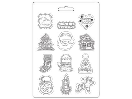stamperia candy christmas a5 soft mould elements k 4 11zon