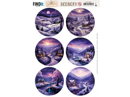 BBSC10085 Berries Beauties Scenery Purple Village Round copy 700x991