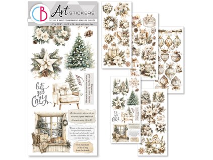 Samolepky umělecké Ciao Bella Stickers Winter Season zimní sezóna
