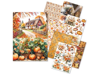 Rýžový papír Ciao Bella A5 Hello Fall Vítej podzime 8ks