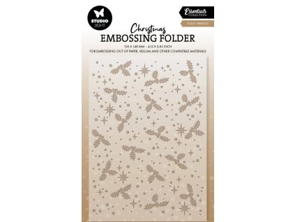 studio light holly sparkles christmas embossing fo (2) 2 11zon