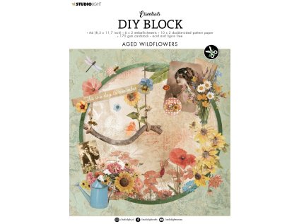 studio light aged wildflowers diy block sl es dcb4 1 11zon