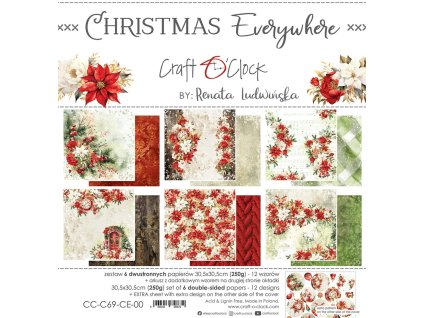 craft oclock christmas everywhere 12x12 inch paper 9 11zon