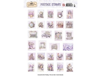 BBCAPO10001 Push Out Postage Stamp Lovely Lilacs 700x991