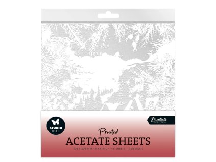 studio light printed acetate sheet snowy town pine 4 11zon