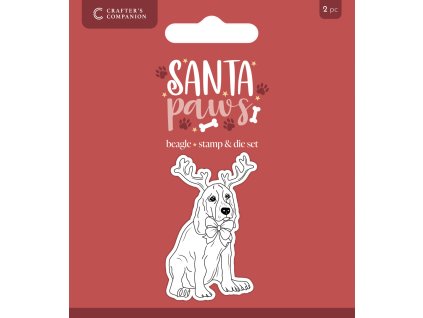 crafters companion santa paws stamp die beagle cc 13 11zon