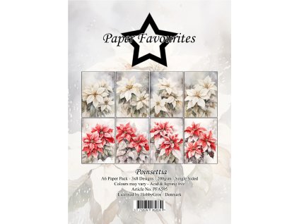 paper favourites poinsettia a6 paper pad pfa595 3 11zon