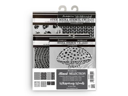 stamperia whispering woods stencil assortment 8pcs 1 11zon