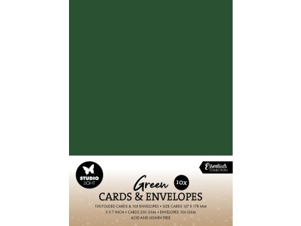studio light green 5x7 inch christmas cards envelo 2 11zon