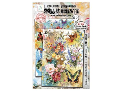 aall and create radiant florals a5 rub ons zesty b 17 11zon