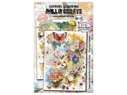 aall and create radiant florals a5 rub ons citrus