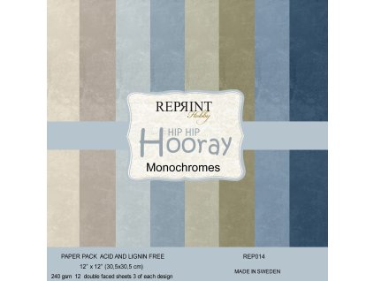 reprint hip hip hooray monochromes 12x12 inch card 37 11zon
