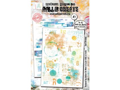 aall and create rub ons a5 teal dreams aall ro 002