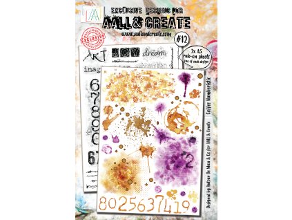 aall and create rub ons a5 coffee numberistic aall