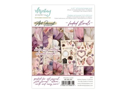 mintay art journal paper pad 6x8 inch faded floral 2 11zon