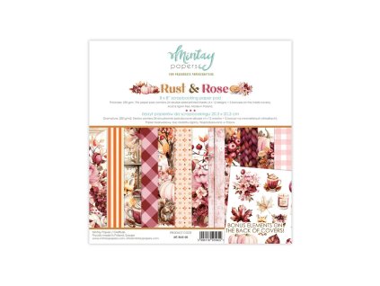 mintay rust rose 8x8 inch scrapbooking paper pad m 29 11zon