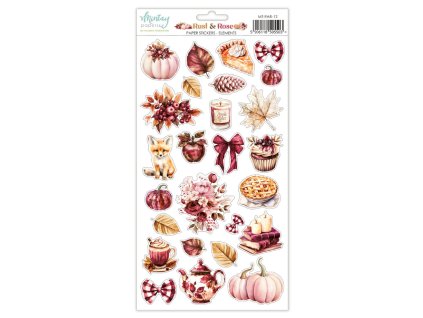 mintay rust rose 6x12 inch paper stickers elements 27 11zon
