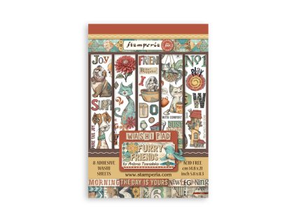 stamperia furry friends a5 washi pad 8pcs sbw25 30 11zon