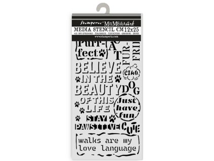stamperia furry friends thick stencil 12x25cm quot 18 11zon