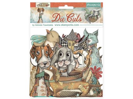 stamperia furry friends die cuts assorted 47pcs df 5 11zon