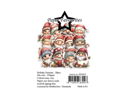 paper favourites die cuts a7 holiday gnomes 20pcs 1 11zon