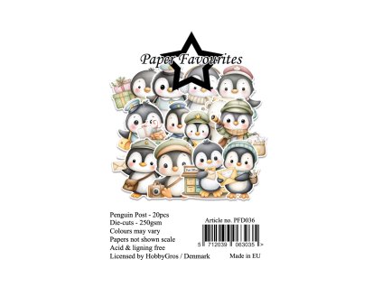 paper favourites die cuts a7 penguin post 20pcs pf 2 11zon