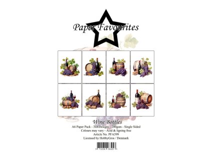 paper favourites wine bottles a6 paper pad pfa599 14 11zon