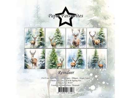 paper favourites reindeer 6x6 inch paper pad pf557 15 11zon