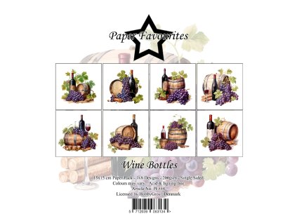 paper favourites wine bottles 6x6 inch paper pad p 24 11zon
