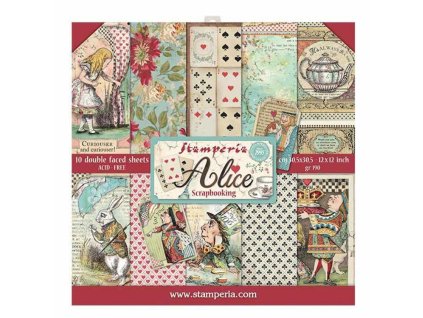 stamperia alice 12x12 inch paper pack sbbl52 9 11zon