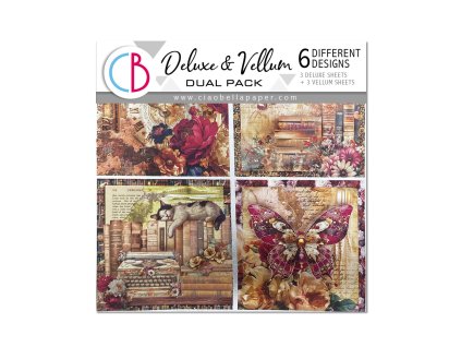 Ciao Bella Book Lovers Deluxe Paper Pearl Silver velum pergamen 15x15cm
