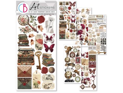 Samolepky umělecké Ciao Bella Stickers Book Lovers Milovníci knih