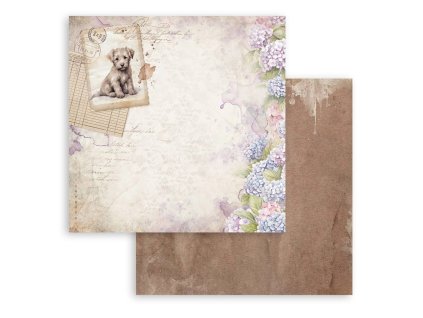 stamperia quiet days 12x12 inch paper sheet dog po 90 11zon