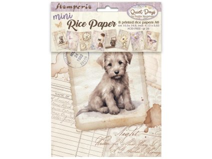 stamperia quiet days a6 mini rice paper 8pcs dfsa6 24 11zon