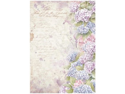 stamperia quiet days a4 rice paper hydrangea 6pcs 32 11zon