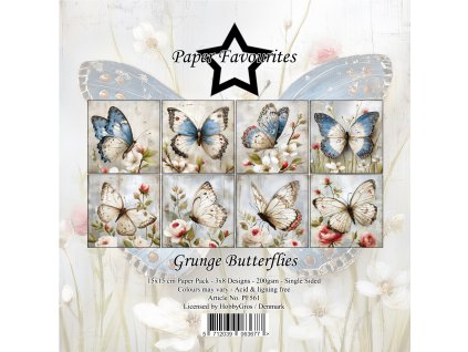 paper favourites grunge butterflies 6x6 inch paper