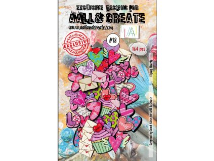 Papírové výřezy Whimsy LaneFlying Hearts 164ks