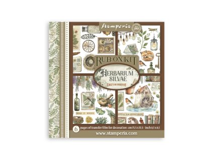 stamperia herbarium silvae rub on 61x61 inch assor 37 11zon