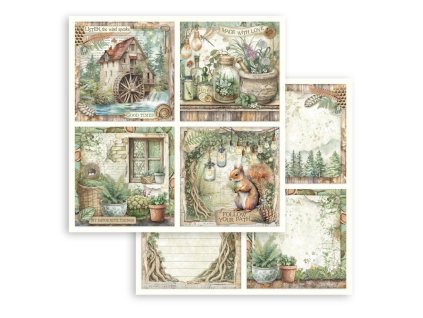 stamperia herbarium silvae 12x12 inch paper sheet (4) 14 11zon