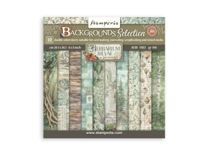 stamperia herbarium silvae 8x8 inch paper pack max 10 11zon