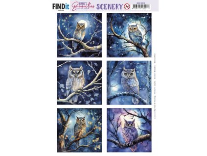 BBSC10014 Berries Beauties Scenery Owl Square copy 700x991