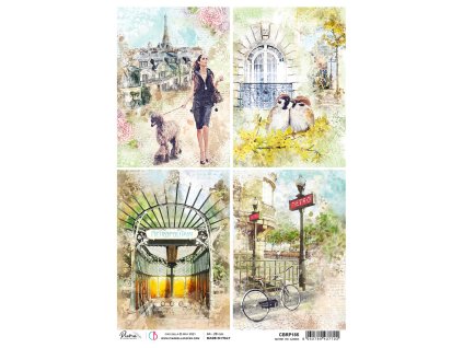 Rýžový papír Ciao Bella A4 Notre Vie naše životy karty