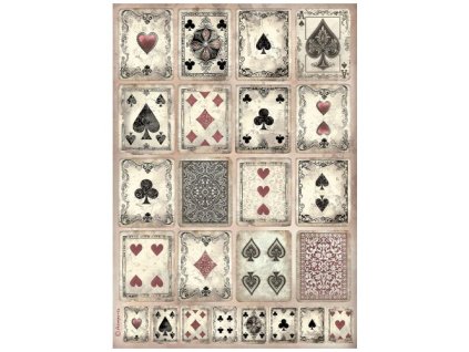 Stamperia A4 Rice Paper Master of Magic Cards