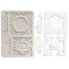 stamperia symphony a5 silicon mould clock and cat
