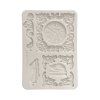 stamperia symphony a5 silicon mould clock and cat